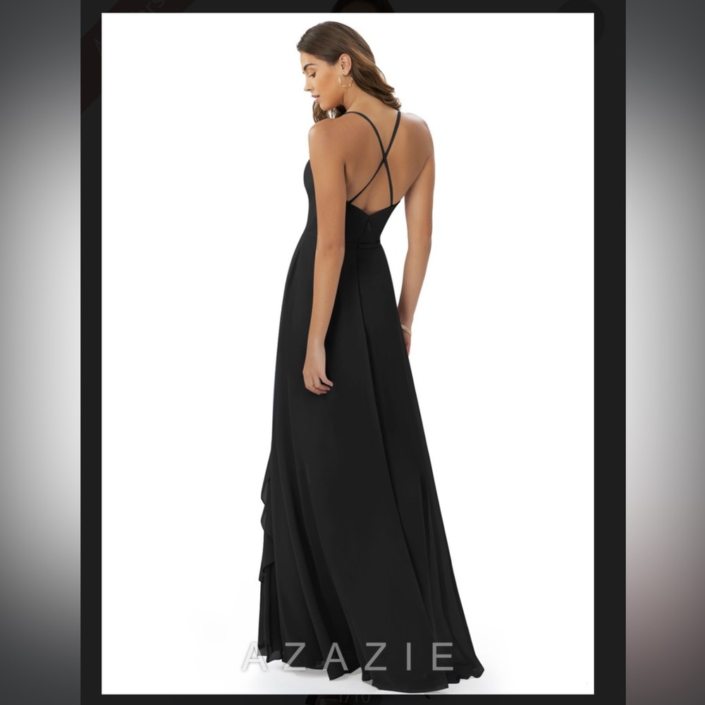AZAZIE Naeem Bridesmaids Dress (BLACK) Size A2 (no alterations made)